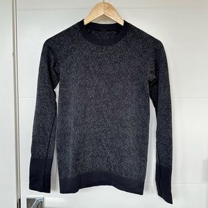 Lululemon Rest Less Pullover Black/Dark Cast Size 4